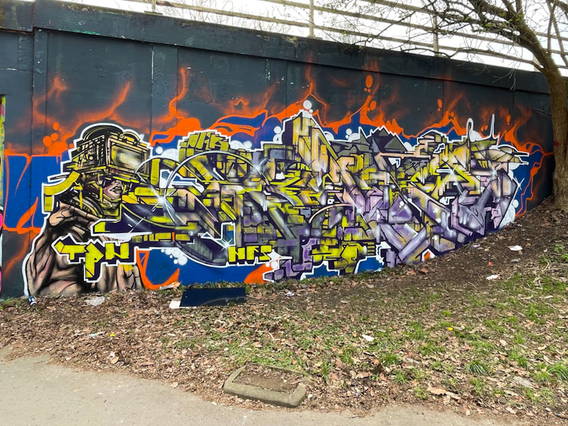 Kid Krishna, M32 roundabout, Bristol, March 2025