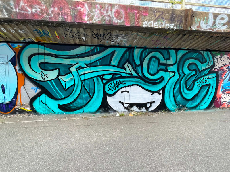 Face 1st, M32 Cycle path, Bristol, June 2025