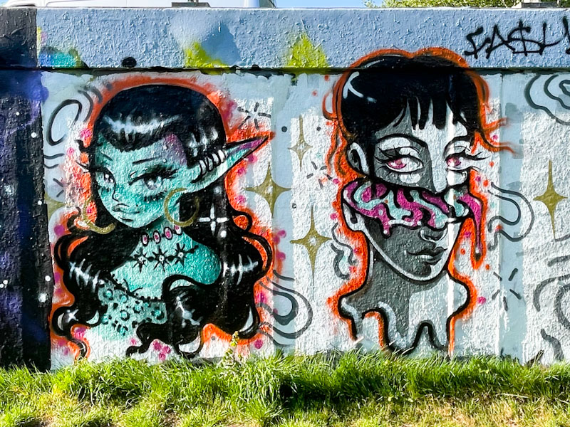 El Ruby Tattoo and Umbrelle, M32 roundabout, Bristol, April 2025