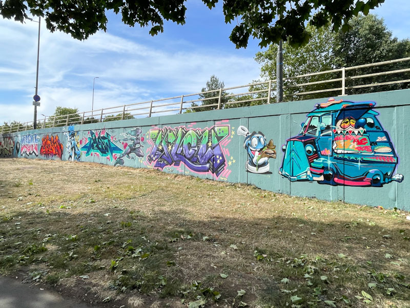 Minto, Cheo, Hypo, Ulow, Dibz, Soker, Rusk, Shade One and Turoe, M32 roundabout, Bristol, August 2025