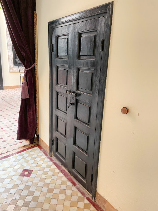 Storage room door, Les Borjs del la Kasbah, Marrakesh, Morocco, January 2025