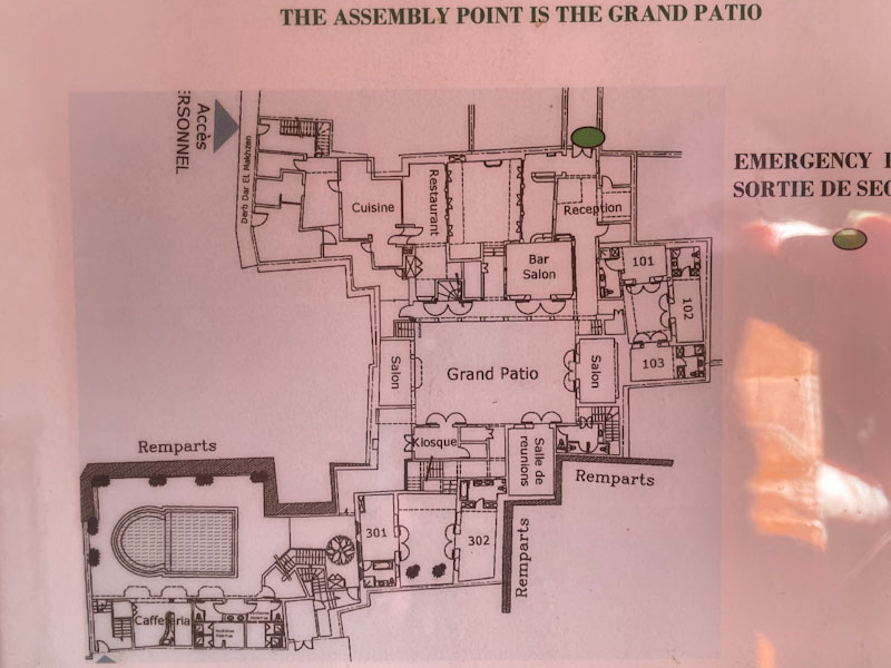 Floor plan of Les Borjs del la Kasbah, Marrakesh, Morocco, January 2025