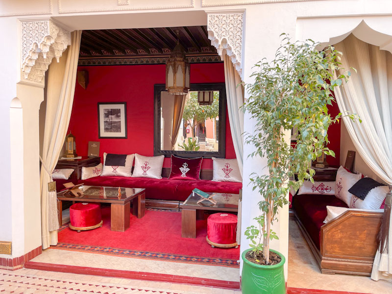 Another room that opens onto the courtyard - not a door in sight, Les Borjs del la Kasbah, Marrakesh, Morocco, January 2025