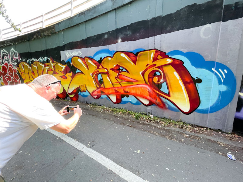 Inkie and Mr Riks, M32 roundabout, Bristol, August 2025