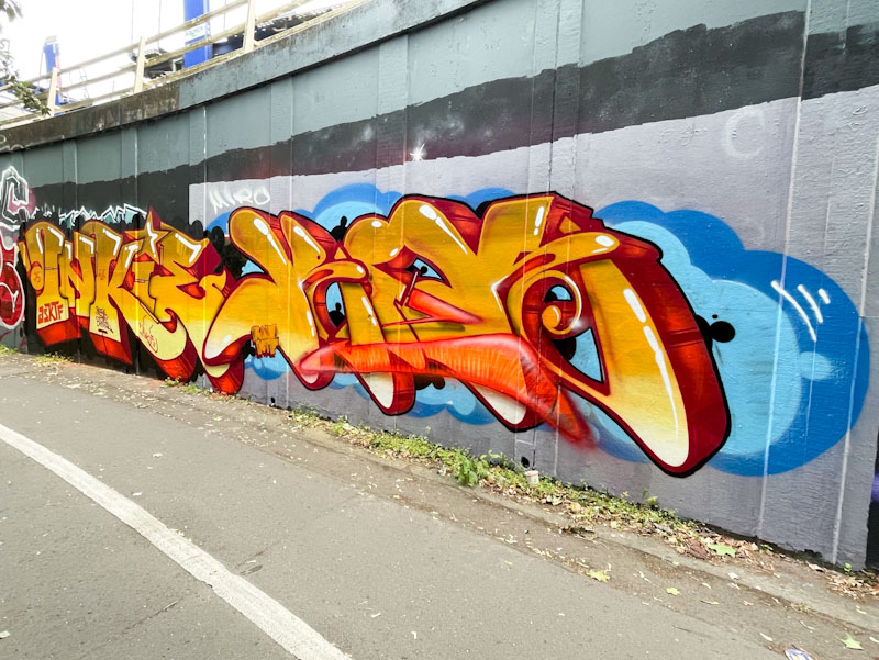 Inkie and Mr Riks, M32 roundabout, Bristol, August 2025