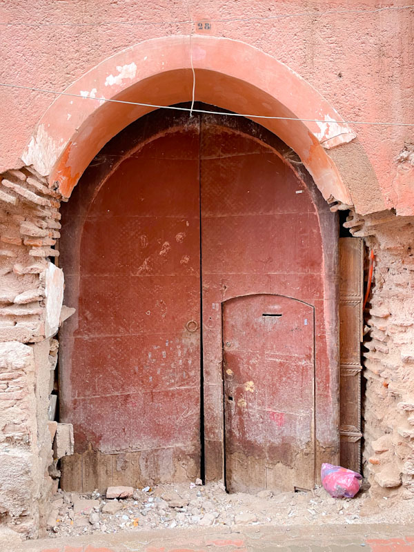 Wonderful door within a door, Tariq Sahrij Gnaoua, Marrakesh, Morocco, January 2025