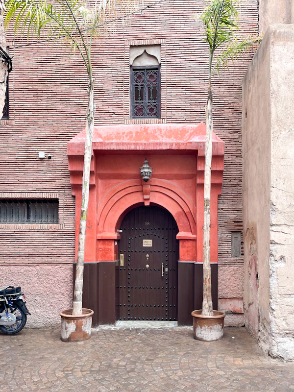 Riad door, Ksibt Nhass, Marrakesh, Morocco, January 2025