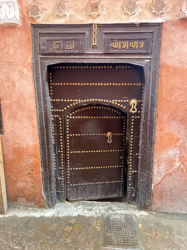 Studded door, Deerb el Harrar, Marrakesh, Morocco, January 2025