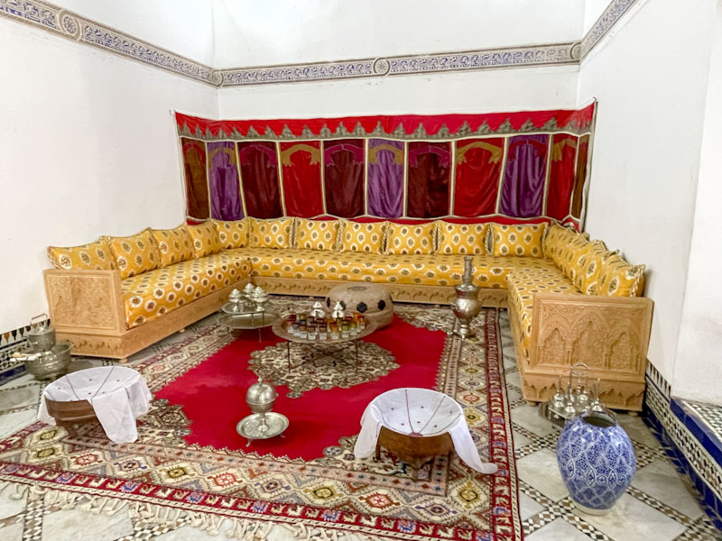 Recreation of a room, Bahia Palace, Marrakesh, Morocco, January 2025