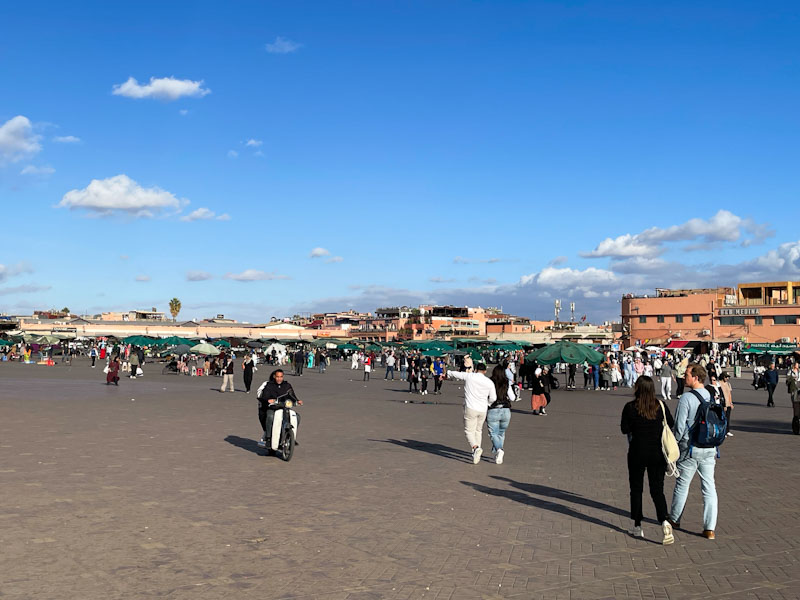 Afternoon at the Jemaa el-Fna square, Marrakesh, Morocco