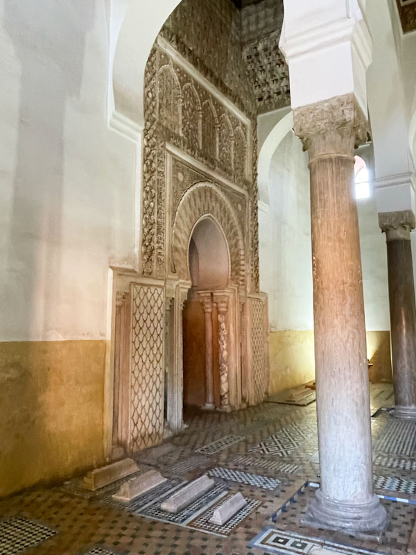 Doorway of the Chamber of the Mihrab, the Saadian Tombs, Marrakesh, Morocco, January 2025