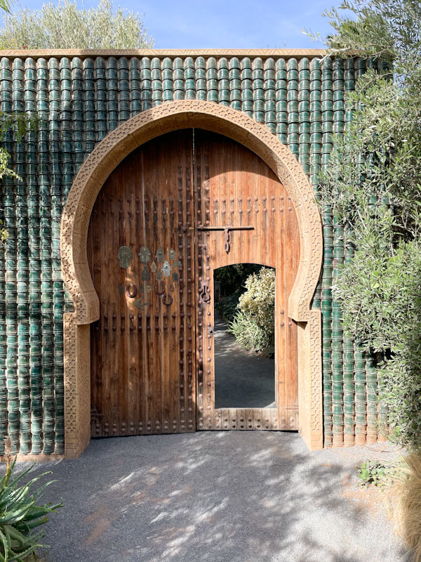 Entrance door to Anima, Marrakesh, Morocco, January 2025