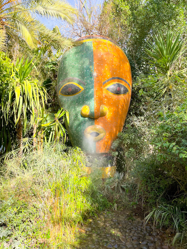 Large sculpture spraying a fine mist, Anima, Marrakesh, Morocco, January 2025