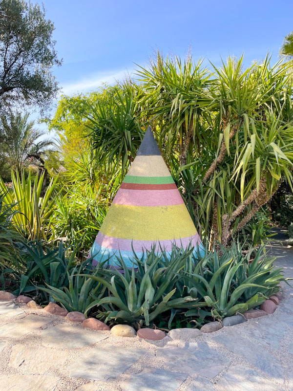Another cone sculpture, Anima, Marrakesh, Morocco, January 2025