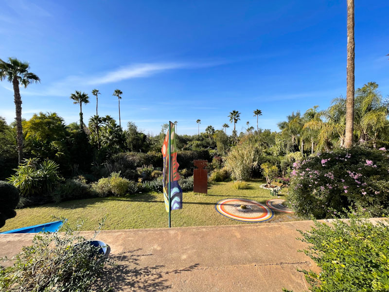 Open lawn in the garden at Anima, Marrakesh, Morocco, January 2025