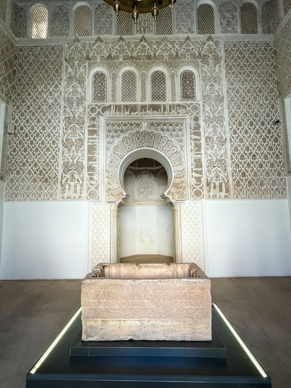 Recess and plasterwork, Madrassa Ben Youssef, Marrakesh, Morocco, January 2025