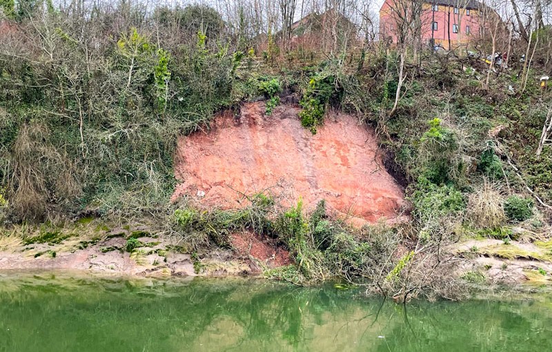 Landslide, River Avon, Albert Road, Bristol, December 2025