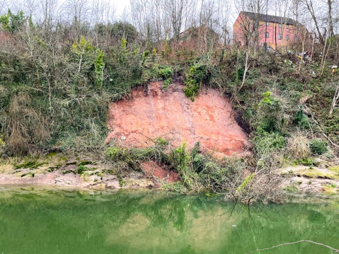 Landslide, River Avon, Albert Road, Bristol, December 2025