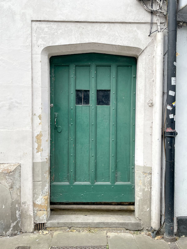 Old green door, York, North Yorkshire, June 2024