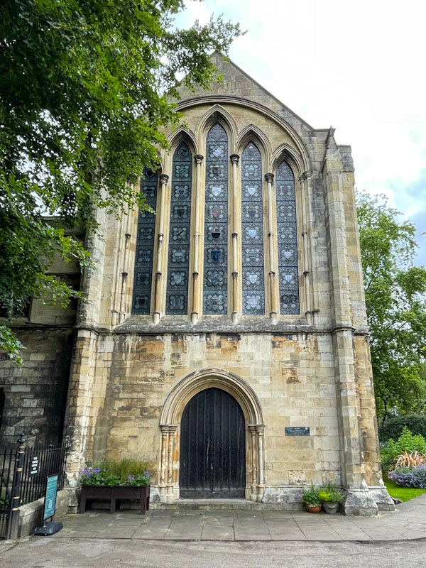 Door to Minster Library, York, North Yorkshire, June 2024