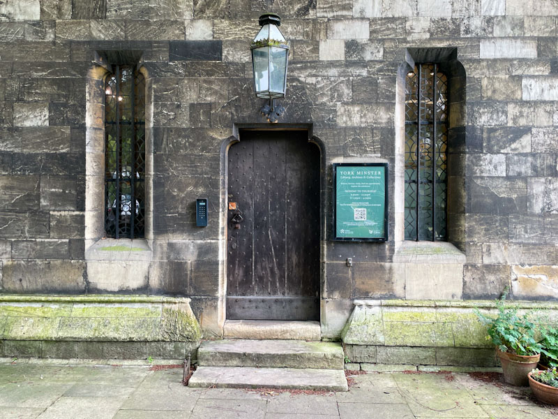 Door and slim windows, York, North Yorkshire, June 2024