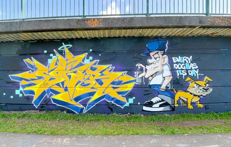 Dibz and Rusk, M32 roundabout, Bristol, March 2026
