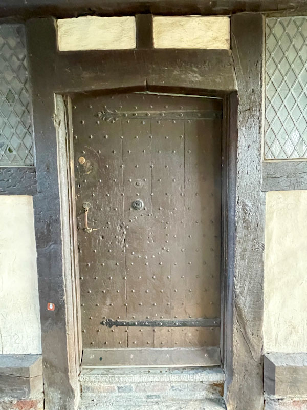 Old door to the Shrewsbury visitor information centre, Barker Street, Shrewsbury, Shropshire, England, April 2025