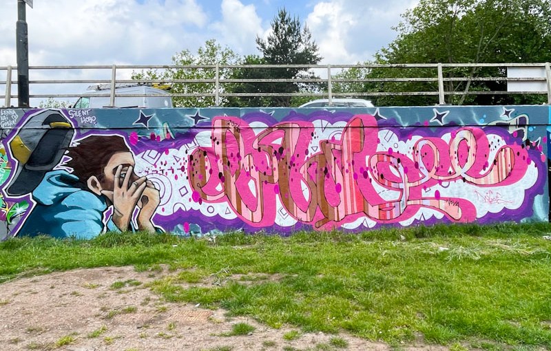Silent Hobo and Logoe, M32 roundabout, Bristol, May 2026