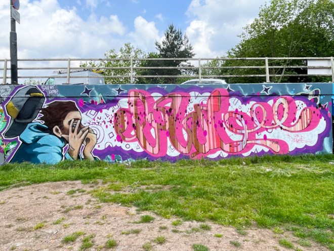 Silent Hobo and Logoe, M32 roundabout, Bristol, May 2026