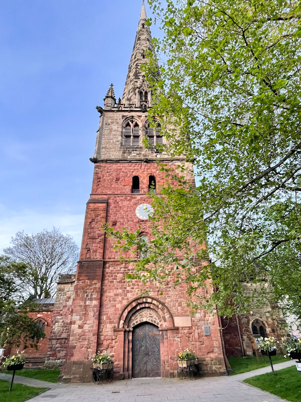 Church door and front entrance to Church of St Mary the Virgin, Saint Mary’s Place, Shrewsbury, Shropshire, England