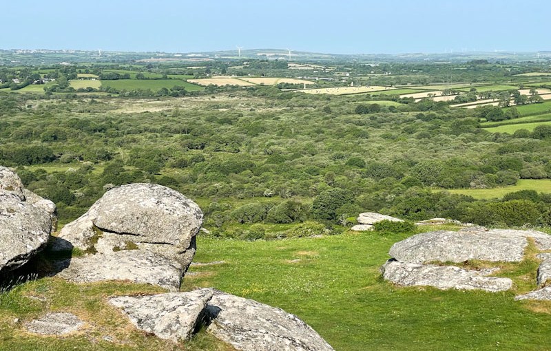 View from Helman Tor, Mid Cornwall Moors National Nature Reserve, Cornwall, 27 May 2026