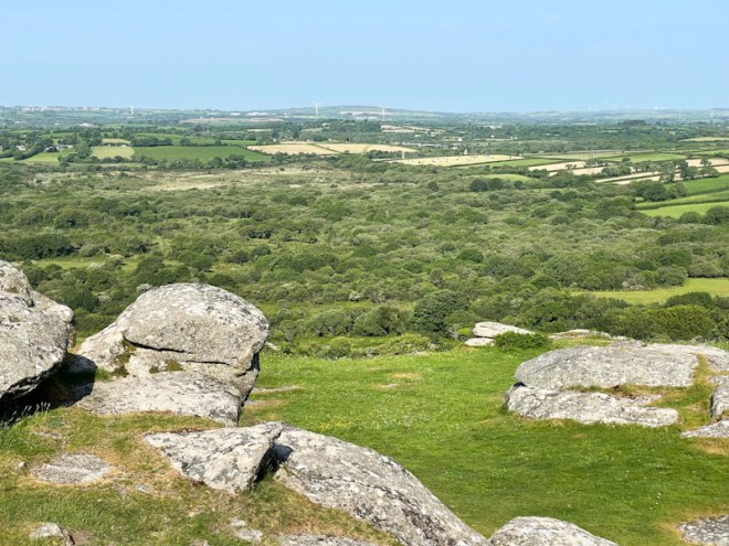 View from Helman Tor, Mid Cornwall Moors National Nature Reserve, Cornwall, 27 May 2026