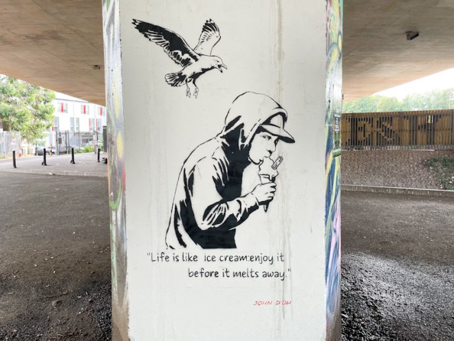 John D'oh, M32 Cycle path, Bristol, June 2026