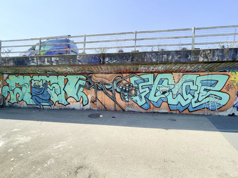 Soap, Zake and Face 1st, M32 Cycle path, Bristol, July 2026