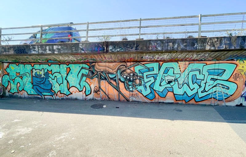 Soap, Zake and Face 1st, M32 Cycle path, Bristol, July 2026