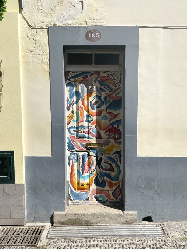 Abstract door, Rua de Santa Maria, Funchal, Madeira, September 2025